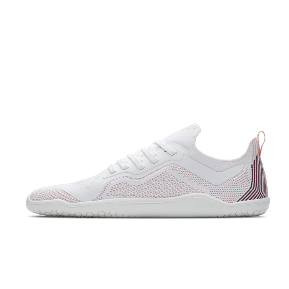 Vivobarefoot Primus Lite Knit Womens White/ Peach Melba