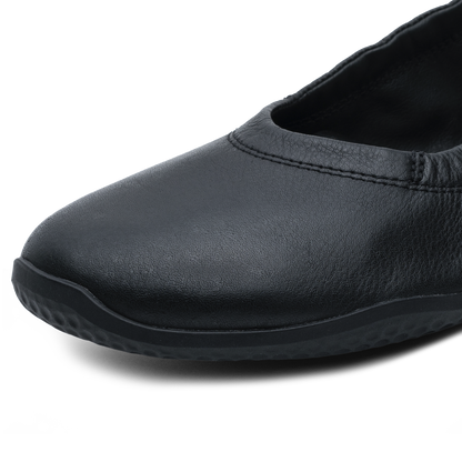 Vivobarefoot Primus Asana Yin Ballerina Leather Womens Obsidian