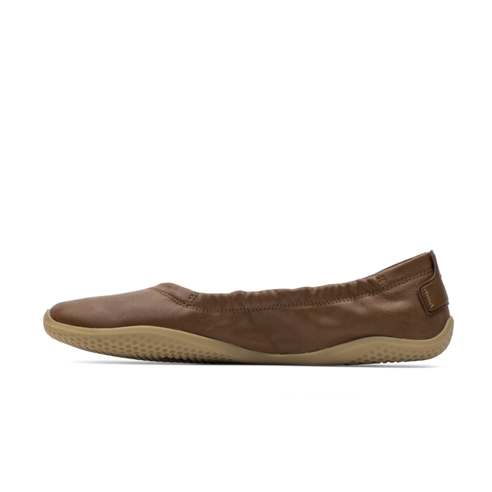 Vivobarefoot Primus Asana Yin Ballerina Leather Womens Tan