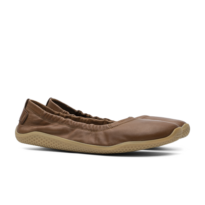 Vivobarefoot Primus Asana Yin Ballerina Leather Womens Tan