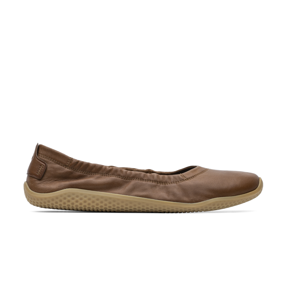 Vivobarefoot Primus Asana Yin Ballerina Leather Womens Tan