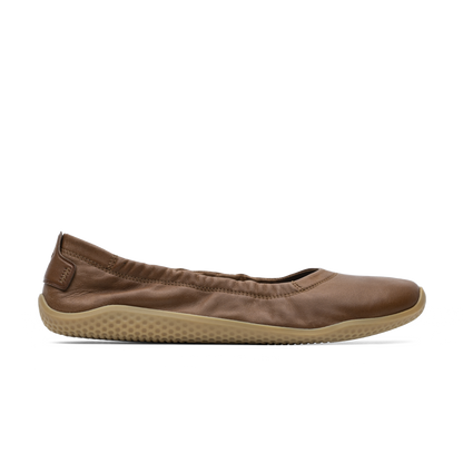 Vivobarefoot Primus Asana Yin Ballerina Leather Womens Tan