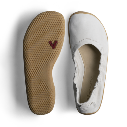 Vivobarefoot Primus Asana Yin Ballerina Leather Womens Limestone