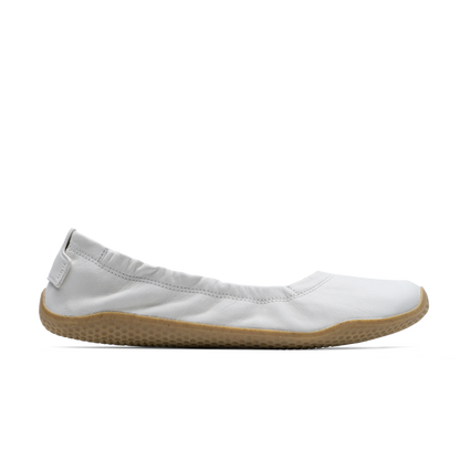 Vivobarefoot Primus Asana Yin Ballerina Leather Womens Limestone