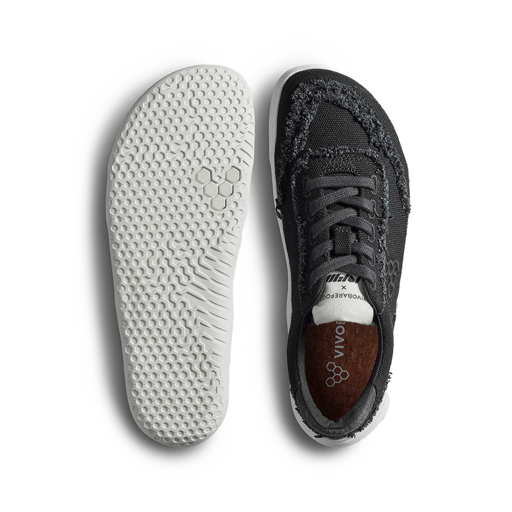 [PRE-ORDER] Vivobarefoot Gobi Sneaker Canvas Womens Obsidian (ETA. LATE MARCH)