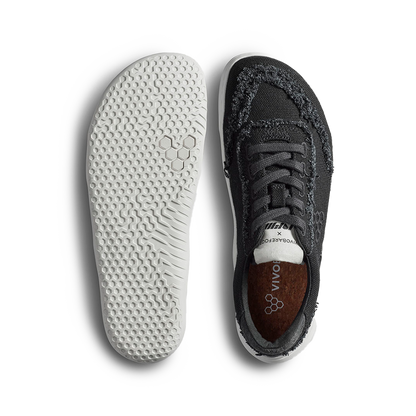 [PRE-ORDER] Vivobarefoot Gobi Sneaker Canvas Womens Obsidian (ETA. LATE MARCH)