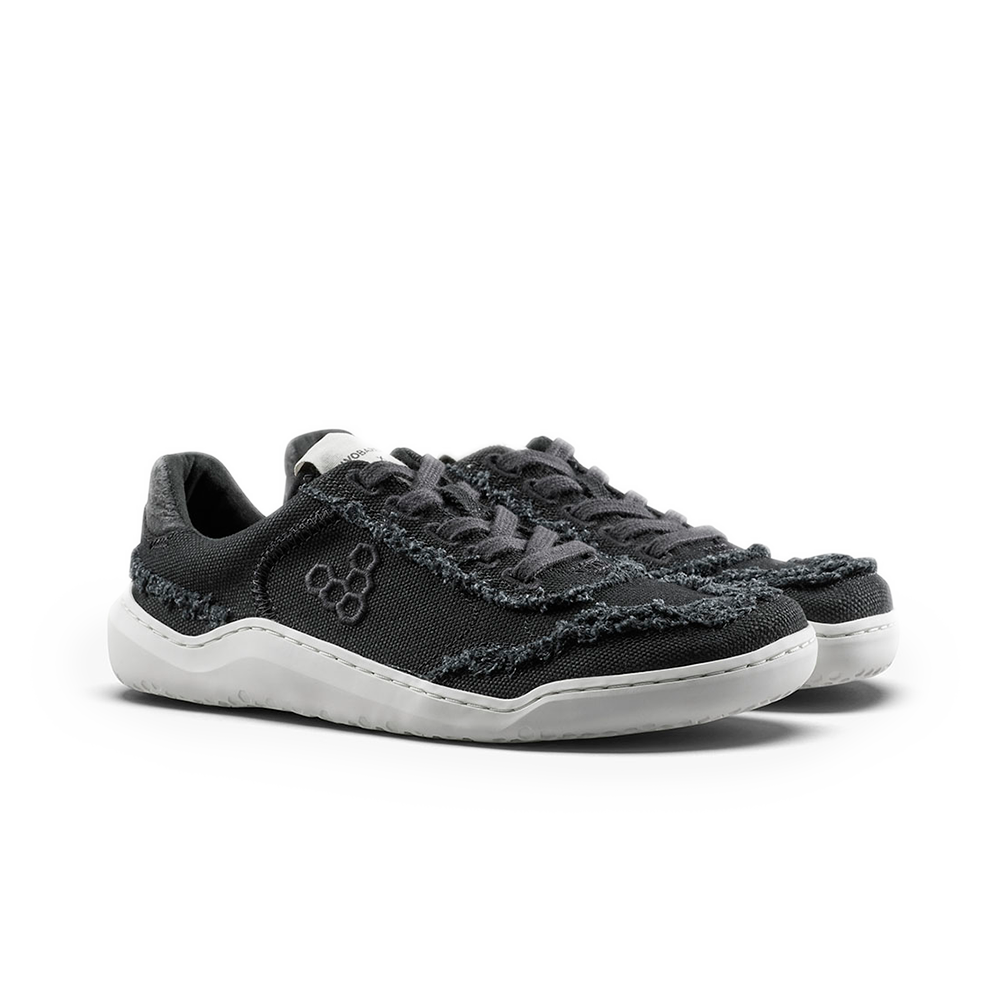 [PRE-ORDER] Vivobarefoot Gobi Sneaker Canvas Womens Obsidian (ETA. LATE MARCH)