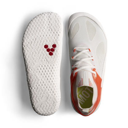 Vivobarefoot Motus Strength Mens White/ Scarlett Ibis