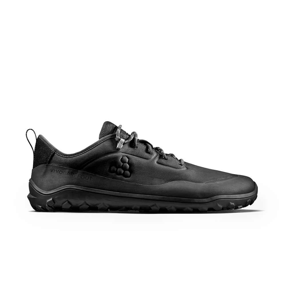 [PRE-ORDER] Vivobarefoot Tracker Leather Low Mens Obsidian (ETA. LATE MARCH)